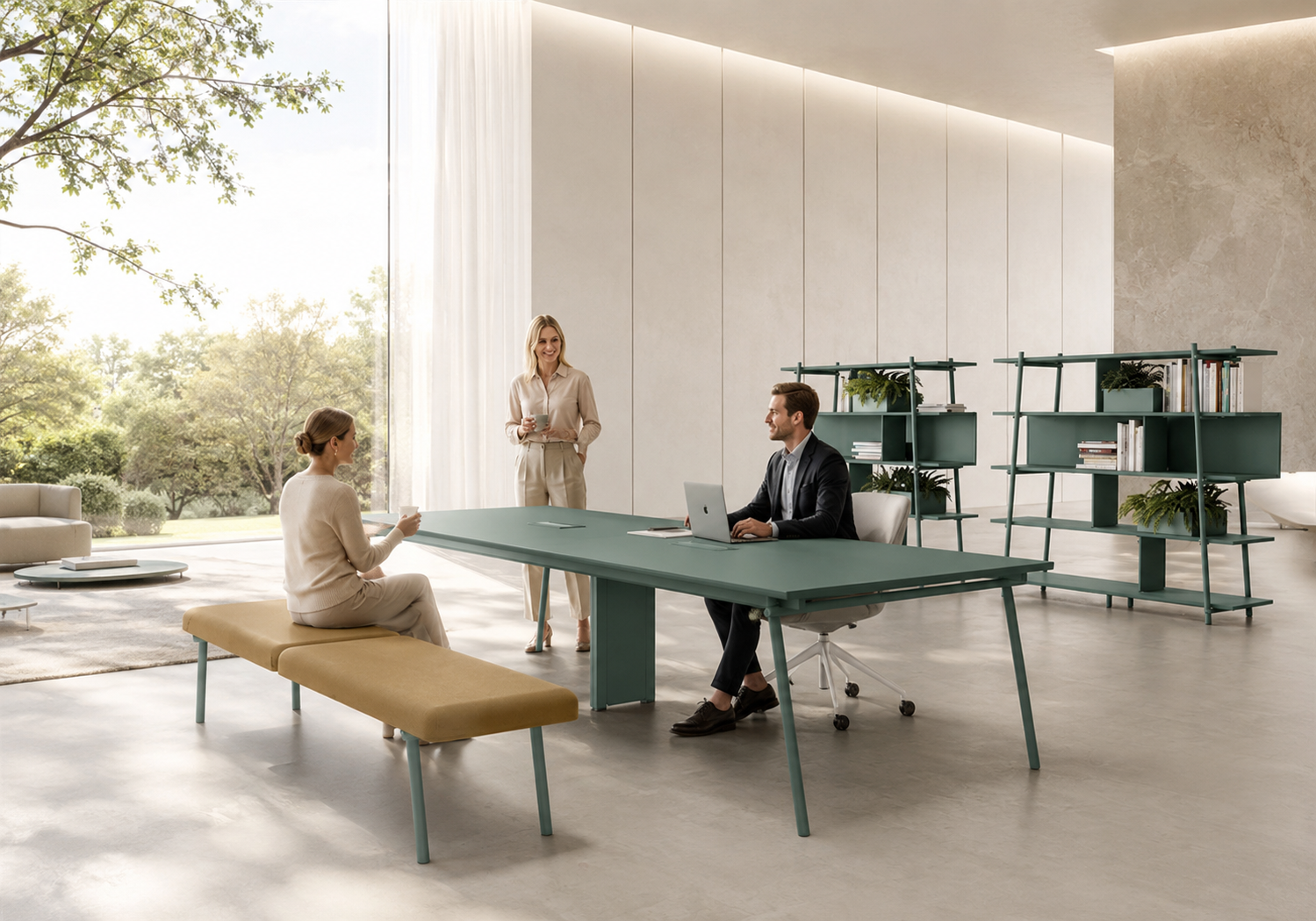 Linea 821 media wall per ambiente collaborativo